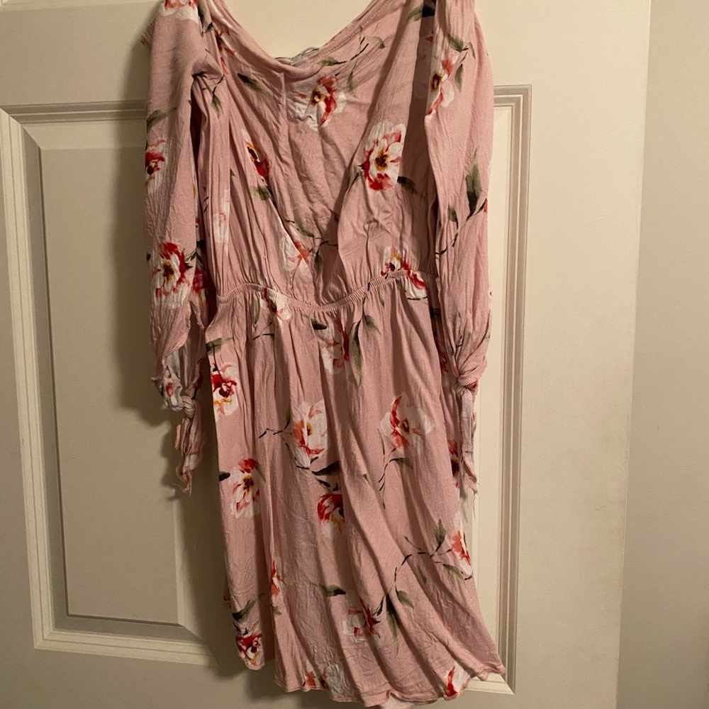 Pink floral dress